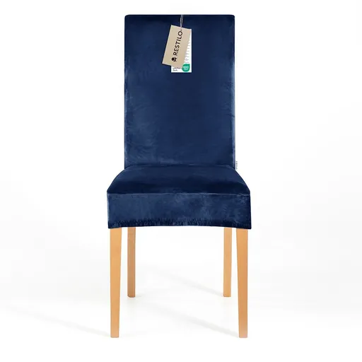 Restilo Napínací poťah na stoličku Sento indigo, 48 x 48 x 58 + 10 cm