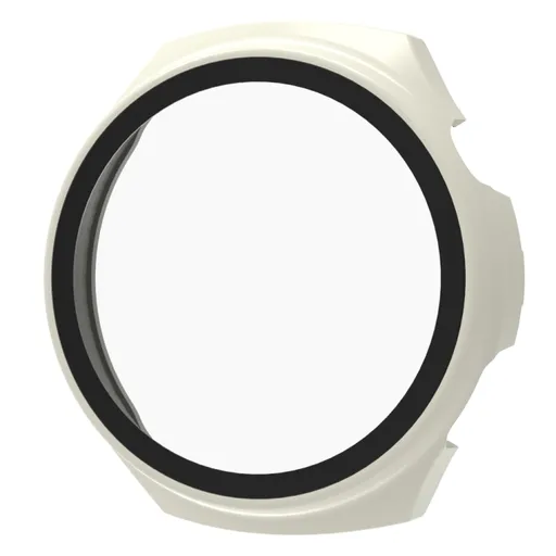 PC FULL COVER Plastový kryt so sklom pre Huawei Watch 4 Pro béžový