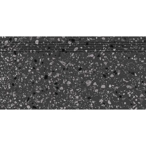 Schodovka Rako Porfido čierna 30x60 cm mat / lesk DCPSE812.1