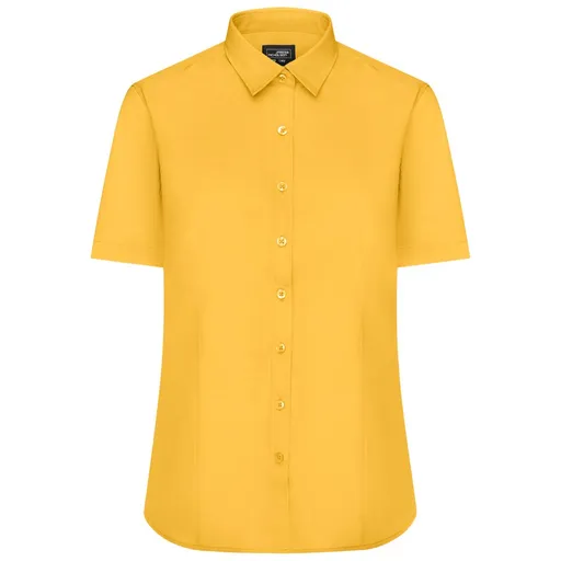 James & Nicholson (Daiber) Dámska košeľa s krátkym rukávom JN679 - Žltá | XL