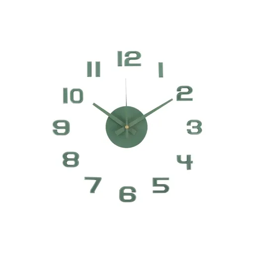 Karlsson 6001GR dizajnové samolepiace hodiny zelená, pr. 40 cm