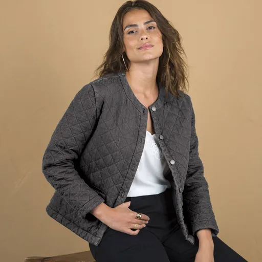 Džínsová prešívaná bunda