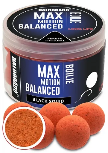 Haldorádó vyvážené boilies balanced max motion 70 g 20 mm - čierne kalamáre