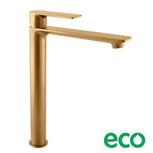 RAV SLEZÁK Nil vysoká umývadlová batéria bez výpuste kartáčovaná zlatá NL130.0ZK
