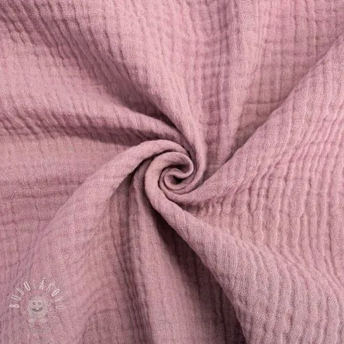 Dvojitá gázovina/mušelín lilac ORGANIC