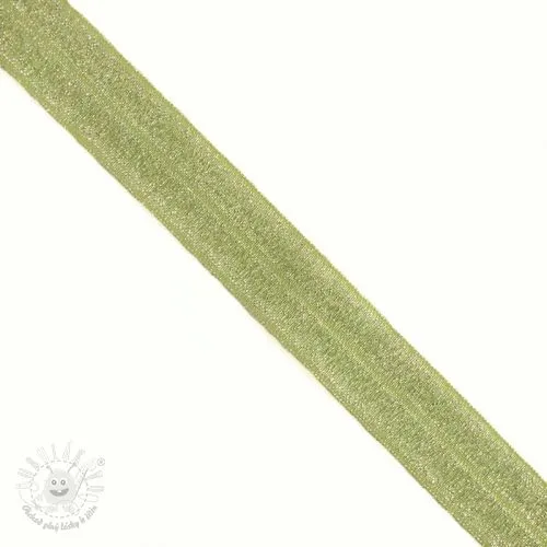Lemovacia guma glitter 20 mm lime