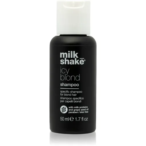 milk_shake® Icy Blond Shampoo šampón neutralizujúci žlté tóny pre blond vlasy 50 ml