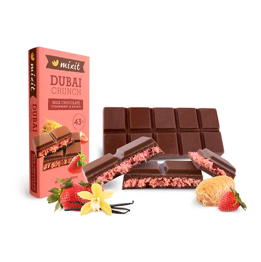 MIXIT Dubajská čokoláda s jahodovou náplňou 70 g