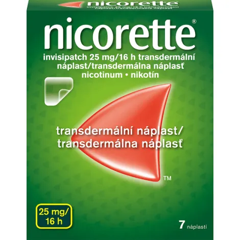 Nicorette invisipatch 25 mg/16h emp.tdm.7 náplastí