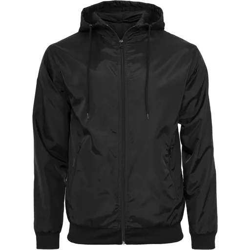 Build Your Brand Pánska vetrovka - Čierna / čierna | L