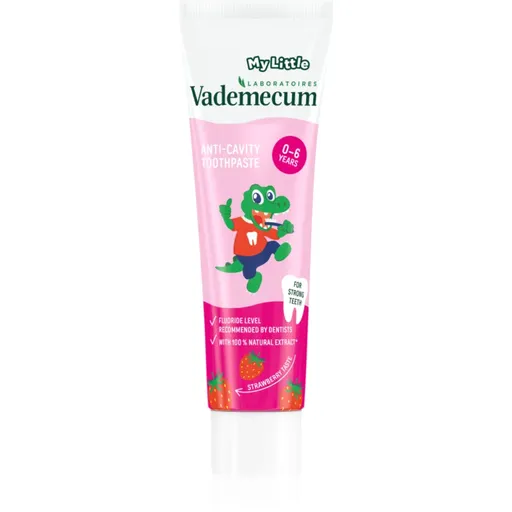 Vademecum My Little Strawberry detská zubná pasta s fluoridom jahoda 50 ml