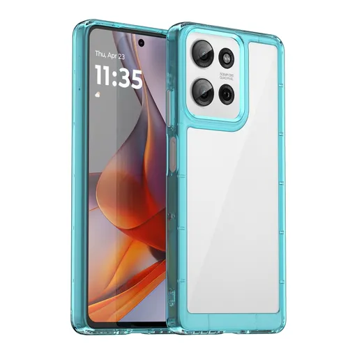 CRYSTAL Ochranný kryt pre Motorola Moto G75 5G tyrkysový