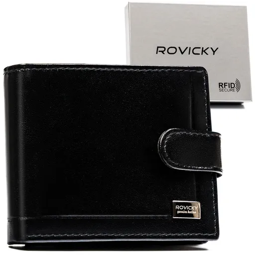 Pánska peňaženka so zacvakávacím uzáverom s ochranou RFID - Rovicky