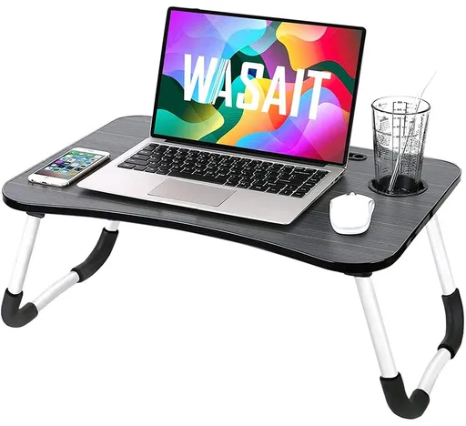 Stolík na notebook, čierna