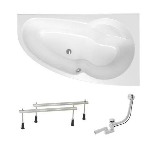 Asymetrická vaňa Laguna Luiza 160x95 cm akrylát pravá SIKOLU1600PAN