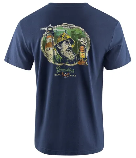 Grundéns tričko dark seas x grundens watchman ss t-shirt dark navy - xxl
