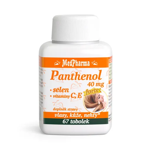MEDPHARMA Panthenol 40 mg + selén + vitamíny C, E 67 kapsúl