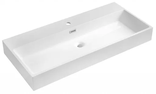 SAPHO - AQUATIC umývadlo, liaty mramor, 100x46cm, biela AT100