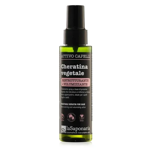 LA SAPONARIA Rastlinný keratín na vlasy aktívny objemový sprej 100 ml