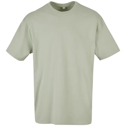 Build Your Brand Pánske tričko Heavy Oversize Tee - Jemne šalviová | 4XL