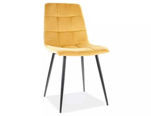 Signal Jedálenská stolička MILA VELVET Farba: Curry / Bluvel 68