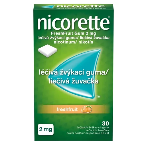 NICORETTE Freshfruit Gum 2 mg liečivé žuvačky 30 ks