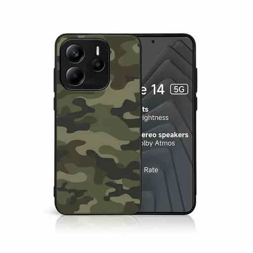 MY ART Ochranný kryt pre Xiaomi Redmi Note 14 5G GREEN CAMO (235)