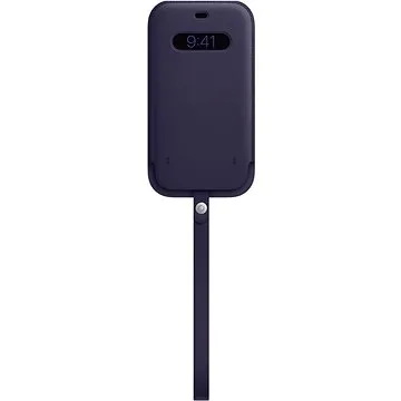 Apple iPhone 12 Pro Max Kožený návlek s MagSafe tmavo fialový (MK0D3ZM/A)