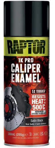 RAPTOR 1K CALIPER ENAMEL - Sprej na brzdové strmene satin black, 0,295 kg