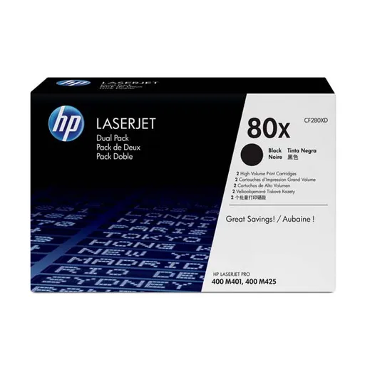 HP CF280XD - originálny toner HP 80X, čierny, 2x6900