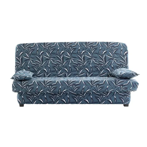 Poťah na pohovku clic-clac s výplňou a potlačou listov