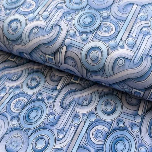 Úplet VISCOSE Unity blue digital print