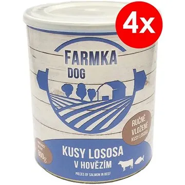 FARMKA DOG 800 g s lososom, 4 ks (8594025084043)