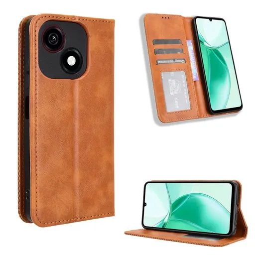 BUSINESS Peňaženkové puzdro pre ZTE Blade A35e hnedé