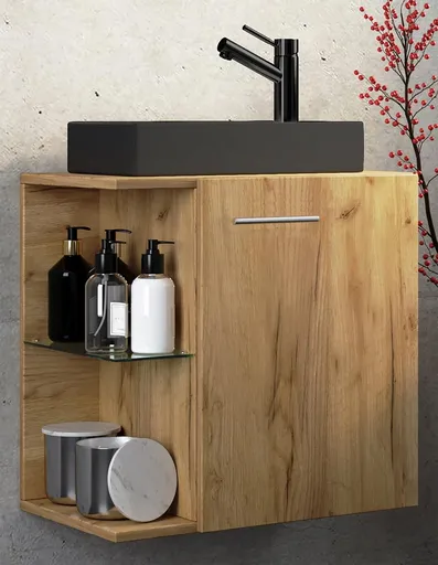 VCM 2dílné umyvadlo pro hosty Hausa BL, dub medový