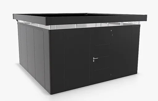 Biohort Záhradný domček BIOHORT Casanova 430 × 430 cm (tmavo šedá metalíza) Orientácia dverí vpravo