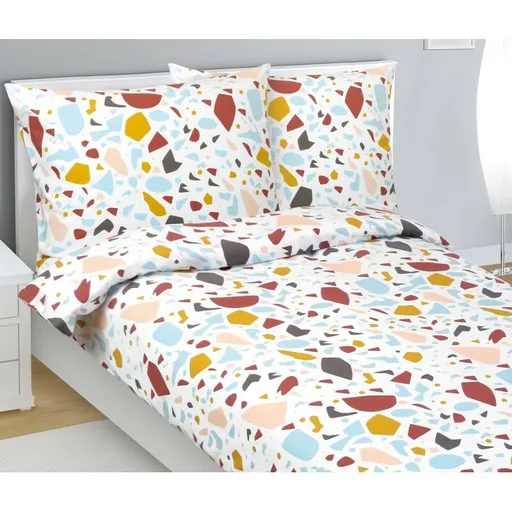 Bellatex Flanelové obliečky Mozaika, 140 x 200 cm, 70 x 90 cm