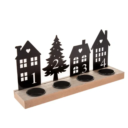 Kovový adventný svietnik, 30 cm