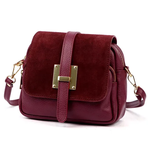 Dámska kabelka z brúsenej kože s ozdobnou sponou – štýl v kompaktnom balení Luka 25-034