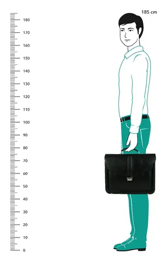 Pánska aktovka REAbags 7173B - čierna/nikel