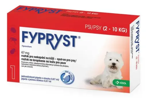 Fypryst Spot-on pipeta proti kliešťom a blchám pre psy, S 0,67 ml