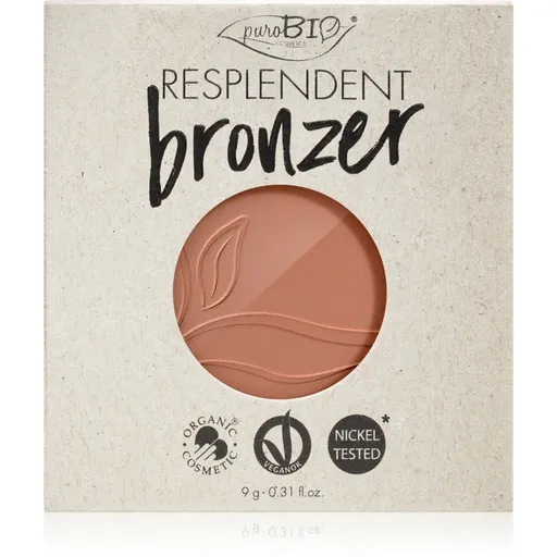 puroBIO Cosmetics Resplendent bronzer náhradná náplň odtieň 03 Beige Brown 9 g