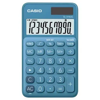 Casio Kalkulačka SL 310 UC BU, modrá, desaťmiestna, duálne napájanie