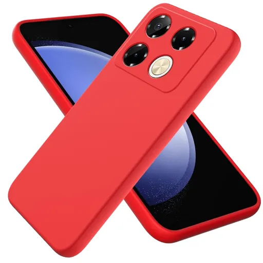 RUBBER Ochranný kryt pre Infinix Note 40 Pro / 40 Pro+ 5G červený