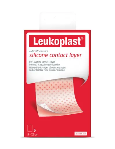 LEUKOPLAST CUTICELL CONTACT krytie na rany, sterilné, 5 x 7,5 cm, 1x5 ks