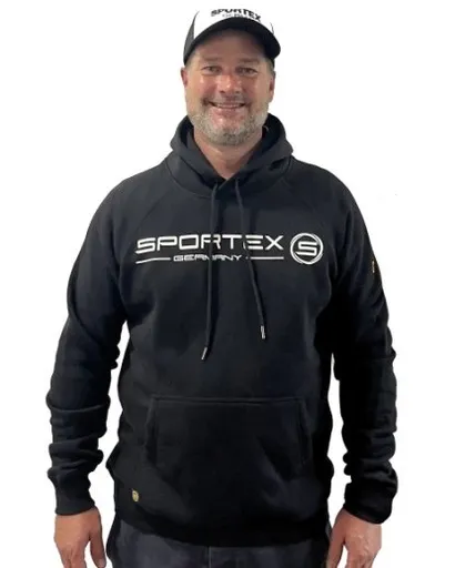 Sportex rybárska mikina s kapucňou čierna - xxl