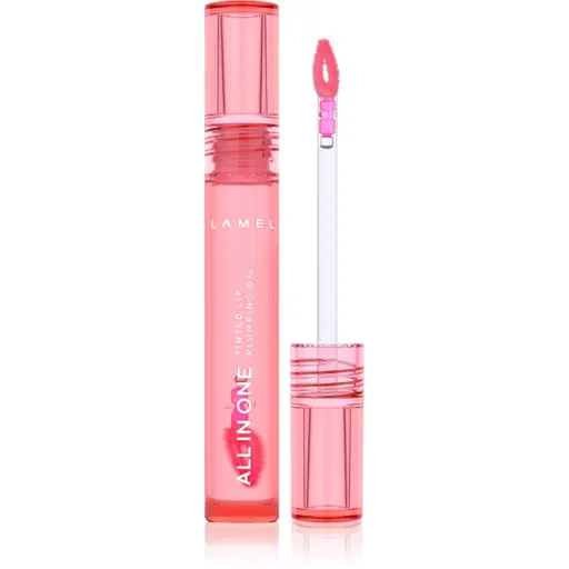 LAMEL All in One Lip Tinted Plumping Oil tónovací olej na pery pre zväčšenie objemu № 401 Peachy 3 ml