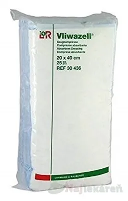 VLIWAZELL KOMPRESY SAVÉ NESTERILNÉ 20x40cm 25ks