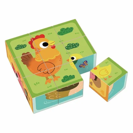 Dvěděti Drevené kocky farma