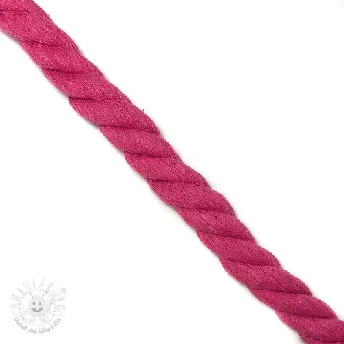 Bavlnená šnúra točená 2,5 cm fuchsia